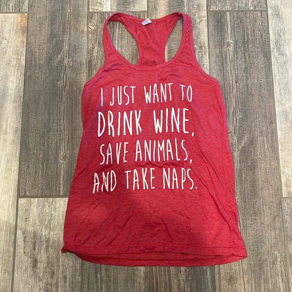 Red xl racer back tank top.